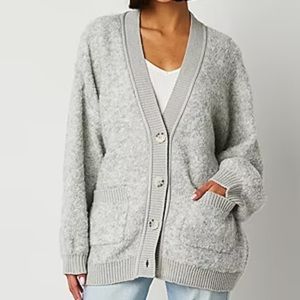 Arizona Jean Company Light Gray Women's Cardigan